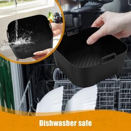Cosensi - Siliconen bakvorm voor heteluchtfriteuse, 2 stuks accessoires - Geschikt voor Philips Essential 4,1 l - HD9252, HD9200, HD9255 - Hittebestendige bakvorm - Airfryer accessoires duurzaam siliconen. — thumbnail 7