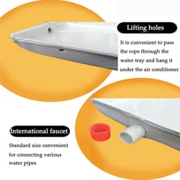 Universele Airco Druppelbak met Afvoerslang voor Split Airconditioners Binnen en Buiten - 91x24 cm — thumbnail 3