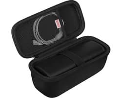 Draagtas voor Draadloze Bluetooth Speaker met Opbergvak en Kabelbeheer, Zwart