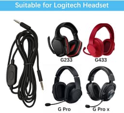 Cosensi - Kabelvervanging voor gaming headset met 3,5 mm jack - Zwart — thumbnail 2