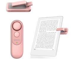 Geschikt voor Kindle Paperwhite, iPad, tablet en e-readers, bladwijzer, e-reader bladwijzer, draagbare afstandsbediening, draadloze afstandsbediening, bladwijzerapparaat, roze