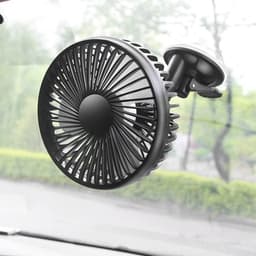 Autoventilator met USB-zuignap voor Zomerkoeling - Mini Ventilator voor Auto, SUV, 12/24 V — thumbnail 3