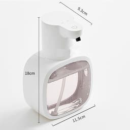 Automatische handontsmettingsmiddeldispenser voor twee verpakkingen met schuimfunctie, elektrische zeepdispenser met slimme sensor voor aan de muur, geschikt voor kinderen. — thumbnail 2