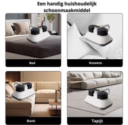 Huisstofmijt Stofzuiger - Mijtzuiger Voor Matrassen Met UV-Licht - 3 Krachtige Zuigniveaus - Mijtzuiger Met LED-Scherm - Dubbele Stofbak - Draadloze Stofzuiger Voor Hygiënische Reiniging — thumbnail 4
