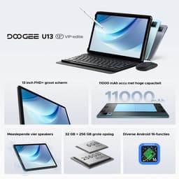 DOOGEE U13 VIP - Android Tablet - gaming tablet - 13 inch - met toetsenbord/gamepad/muis- 32GB RAN + 256GB ROM /2TB - 11000mAh - vier speakers -13MP + 5MP camera - octa core - 2.4G+5G Wifi - Bluetooth 5.0 - Face ID — thumbnail 10