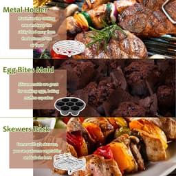 12 stuks 8 inch accessoires voor heteluchtfriteuse met antiaanbaklaag, machinewasbaar, voor siliconen bakvorm accessoires voor heteluchtfriteuse — thumbnail 4