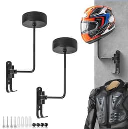 Premium Helmhouder voor Wandmontage - Aluminium Houder voor Helmen en Accessoires (Set van 2) — thumbnail 1