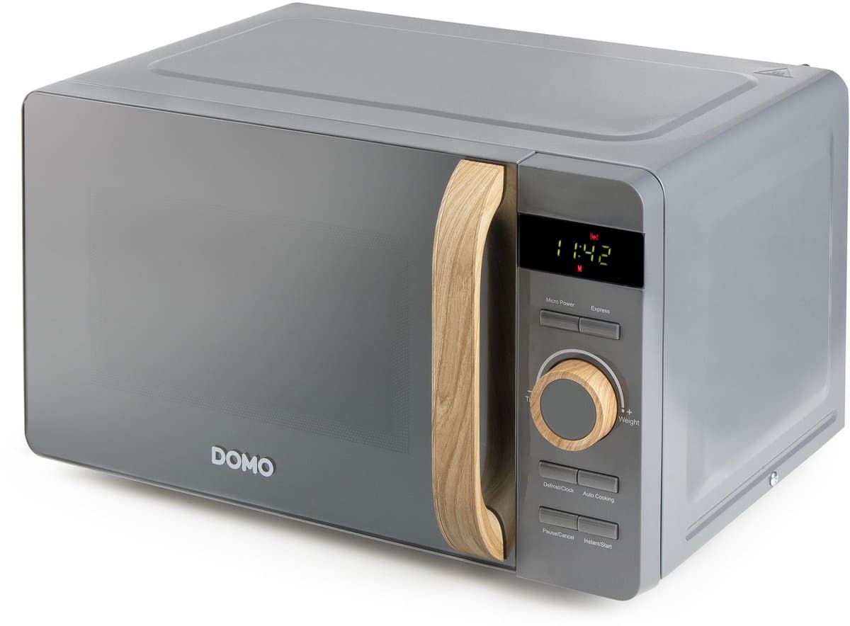 DOMO DO3420 Microgolfoven Solo ‘Wood You’ - Magnetron - Vrijstaand - 20 L - 700 W - Houtlook Handvat — afbeelding 1