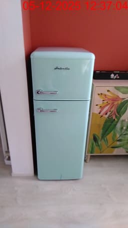 Helvetia Retro Koelvriescombinatie HRDPER206EMG1 - Muntgroen - 144 cm Hoog - 4ster Vriezer - Vintage - 206 Liter — thumbnail 8