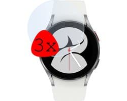 Screenprotector - 3 Stuks Geschikt voor Samsung Galaxy Watch 4 (40mm) - Extra Sterk - Tempered Glass - Gehard Glas - Beschermglas Screen Cover - Bescherm Protector voor Smartwatch
