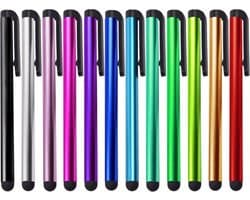 NLB 10 x Stylus pen universeel - touchscreen pen - universele stylus voor smartphone & Tablet - styluspennen - tabletpen - Laptoppen - Mix Kleuren