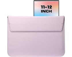 2-in-1 Laptopsleeve 10 tot 12 inch - Vegan Leer - Laptophoes Heren - Laptop Tas Sleeve met Standaard