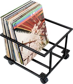 Lp vinyl opbergkist verrijdbaar - opbergtrolley - opbergen lp vinyl platen — thumbnail 4