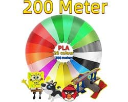 PLA Filament 1.75mm - 20 kleuren 200 meters - 3D Pen Filament - 3D Pen vullingen - 3D Pen navulling - 3D Filament