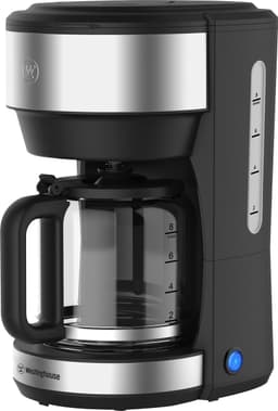 Westinghouse Koffiezetapparaat - Filter-koffiezetapparaat - Filterkoffie - Glazen Kan - 10 Koppen - Herbruikbare Filter - 1000W - RVS — thumbnail 1