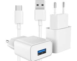 1A USB Lader met USB C Kabel - 5 Watt - Voor A14, A54, A53, A13, A23, A24, A25 - Veilig Opladen
