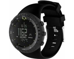 Siliconen Smartwatch bandje - Geschikt voor Suunto Core siliconen bandje - zwart - Strap-it Horlogeband / Polsband / Armband