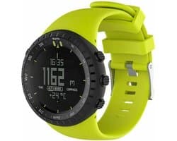 Siliconen Smartwatch bandje - Geschikt voor Suunto Core siliconen bandje - lime - Strap-it Horlogeband / Polsband / Armband