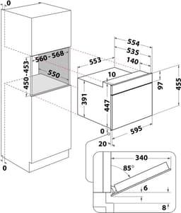 Indesit MWI 3445 BL | Inbouw combi magnetron | 45 cm | Zwart — thumbnail 4