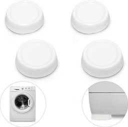 relaxdays - wasmachine trillingsdemper - set van 4 stuks - anti vibratie pads - trilling dempen - wit — thumbnail 1