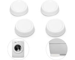 relaxdays - wasmachine trillingsdemper - set van 4 stuks - anti vibratie pads - trilling dempen - wit
