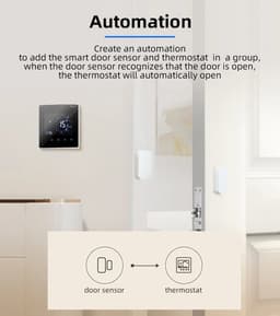 TechU™ Slimme Thermostaat Max – Alleen voor Elektrische Vloerverwarming – Wifi & App – Google Assistant & Alexa Amazon – Zwart met witte rand — thumbnail 4