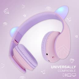 PowerLocus P2 draadloze Over-Ear Koptelefoon Inklapbaar koptelefoon voor kinderen - veilig volume van 85 dB - Bluetooth Hoofdtelefoon - Met microfoon — thumbnail 11