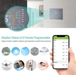 TechU™ Smart Thermostaat Relax – Zilver – Alleen voor Elektrische Vloerverwarming – App & Wifi – Google Assistant & Amazon Alexa — thumbnail 4