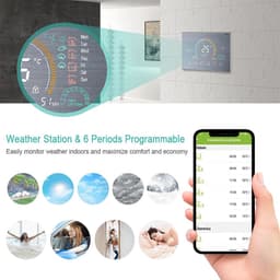 TechU™ Smart Thermostaat Relax – Zilver – Alleen voor CV-ketel – App & Wifi – Google Assistant & Amazon Alexa — thumbnail 5