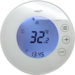 TechU™ Smart Thermostaat Round – Wit – Alleen voor Gas Boiler – Wifi & App – Google Assistant & Alexa – Persoonlijk programma instelbaar — thumbnail 1