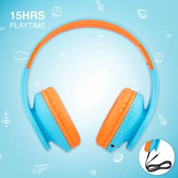 PowerLocus P2 draadloze Over-Ear Koptelefoon Inklapbaar koptelefoon voor kinderen - veilig volume van 85 dB- Bluetooth Hoofdtelefoon - Met microfoon — thumbnail 8