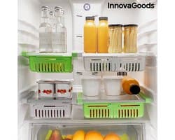 AANPASBARE KOELKASTORGANISER FRIWER (SET VAN 2) - Koelkast organizer - Koelkast bakjes - Koelkast bewaardoos - Koelkast opbergbak - Koelkast accessoires - Koelkast organizers - Koelkast opbergdoos