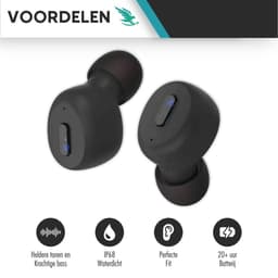 Eagle X12 Wireless Earbuds | Draadloze In-Ear Oordopjes | Zwart — thumbnail 4