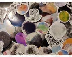 Ruimte Space Galaxy Sticker Pack - 50 Stickers - Laptop Stickers - Bullet Journal Stickers - Telefoon Stickers - Space Stickers - Galaxy Stickers - Ruimte Stickers