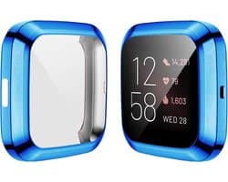 YPCd® FitBit Versa 2 Siliconen Case - Blauw - 360 bescherming
