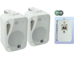 E-Audio B417 5,25" 3-weg miniluidsprekers met ophangbeugel (4 Ohm 160 W) - Set van 2 - Wit