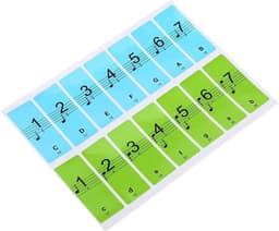 Gekleurde piano stickers -  Keyboard sticker – 4 vellen – 88 toetsen - Educatief - van Heble® — thumbnail 2