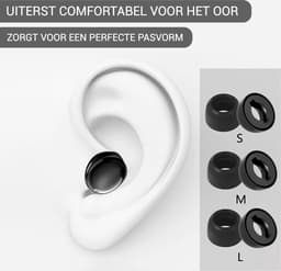 Oordopjes geschikt voor Samsung Galaxy BudsPro - Samsung Galaxy Buds Pro tips - Samsung Galaxy Buds Pro vervanging tips - 5 paar oordopjes voor Samsung Galaxy Buds Pro - Zwart / Small — thumbnail 3