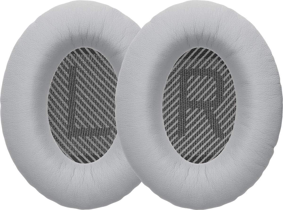 kwmobile 2x oorkussens geschikt voor Bose Quietcomfort 35 35II 25 15 / QC35 QC35II QC25 QC15 - Earpads voor koptelefoon in zilver — afbeelding 1