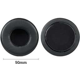 Universele ronde stereokoptelefoonhoes, schuimhoes, oorkappen, vervangingsaccessoires voor hoofdtelefoons-zwart 90mm — thumbnail 1