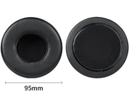 Universele ronde stereokoptelefoonhoes, schuimhoes, oorkappen, vervangingsaccessoires voor hoofdtelefoons-zwart 95mm — thumbnail 1