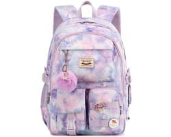 Rugtas - Schooltas - Rugzak - Rugzak Meisje - Rugzak School - Boekentas - Laptop Rugtas - 30 Liter - PaarsB