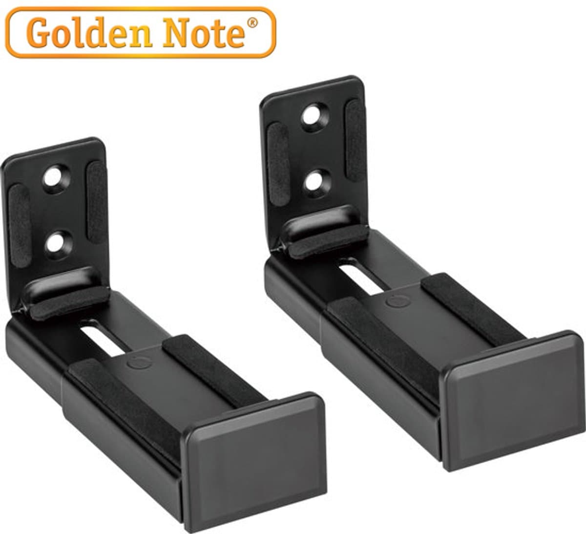 Golden Note Ophangbeugel voor Soundbars - 2 stuks - Universeel - Met anti-slip - Bevestiging aan muur - Zwart — afbeelding 1