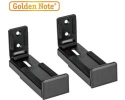 Golden Note Ophangbeugel voor Soundbars - 2 stuks - Universeel - Met anti-slip - Bevestiging aan muur - Zwart