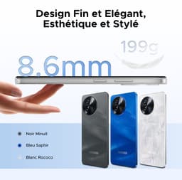 DOOGEE Note59 Pro+ 5G - Mobiele telefoon - Smartphone - 36 GB RAM+ 512 GB ROM - Android 15 - 6,75 in HD+ 120 Hz - 6250mAh/18W - UNISOC T8200 - Camera 50 MP - Face ID - GPS - Wit — thumbnail 2