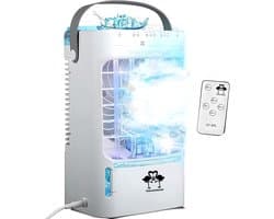 Draagbare mobiele airconditioning met afstandsbediening, 3 snelheden en nachtmodus