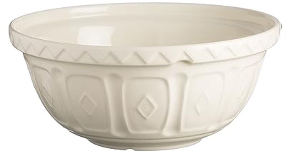 Mengkom 29 cm - Crème, 4 L, Hoge Kwaliteit, Schokbestendig Keramiek, Perfect voor Brood-, Taart- en Pizzadeeg — afbeelding 1