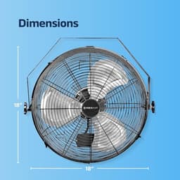 Industriële hogesnelheids wandventilator 4600 CFM - Krachtige 3-snelheden met 360 graden instelbaar — thumbnail 2