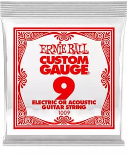 Ernie Ball Plain Steel - Losse Gitaarsnaar - .009 Plain Steel - Elektrisch en Akoestisch — thumbnail 1