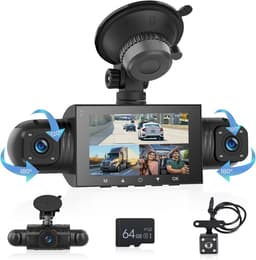 Dashcam voor auto voor en achter – Dual dashcam – Voor- en achtercamera – Autocamera – Full HD dashcam – Dashcam met nachtzicht – Dashcam met bewegingssensor – Groothoeklens – Parkeermodus – Loop recording – Dashcam met SD-kaart — thumbnail 1